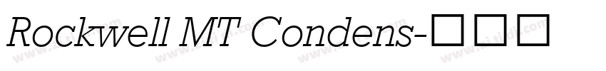Rockwell MT Condens字体转换